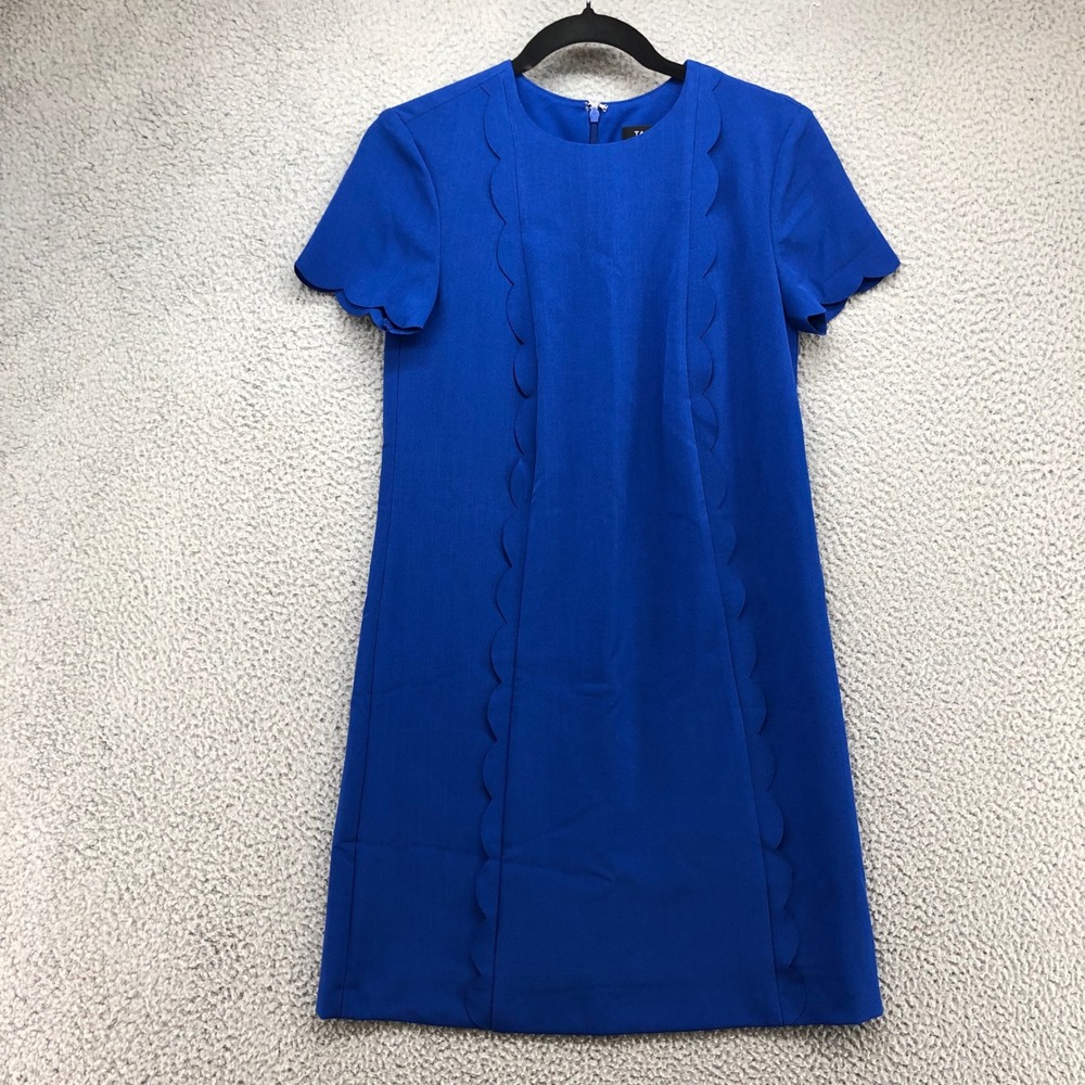 Shona Joy Luxe Draped Cocktail Dress Womens 6 Red Midi Asymmetrical Wrap V-Neck - Picture 2 of 8